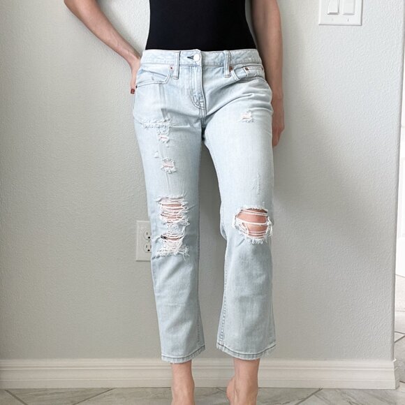 American Eagle Vintage Y2K Distressed Boyfriend Jeans – Size 2 - Picture 1 of 10